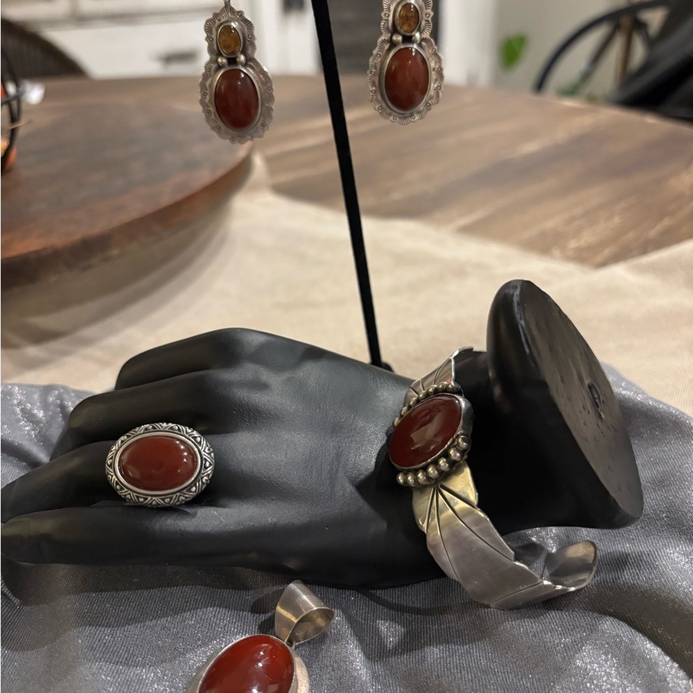 Carnelian agate set in SS